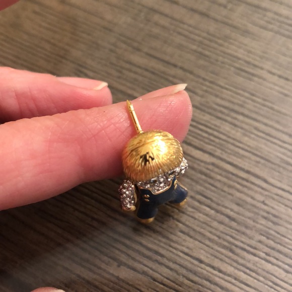 Vintage CAROLEE Rhinestone & Enamel Boy Child Pin - Picture 8 of 16